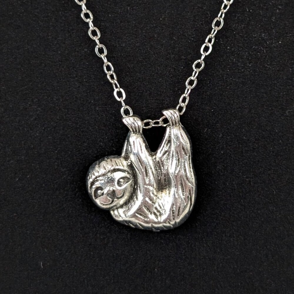 Hanging Sloth Pendant Necklace